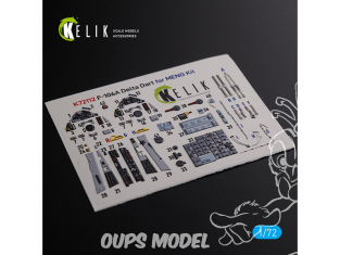 Kelik Decals 3D K72112 Décalcomanies 3D intérieurs pour F-106A Delta Dart pour kit Meng 1/72