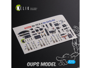 Kelik Decals 3D K72116 Décalcomanies 3D intérieurs He-111 H6 pour kit Airfix 1/72