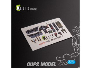 Kelik Decals 3D K72121 Décalcomanies Jaguar GR.1/GR.3 Intérieur 3D pour kit Italeri 1/72