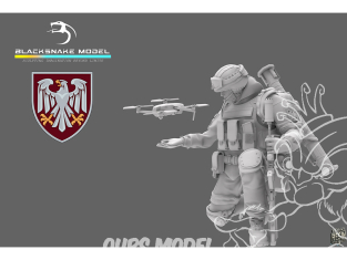 Blacksnake Model figurine UKRAINE-09 Soldat Ukrainien figurine 9 Opérateur drone 1/35
