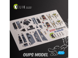 Kelik Decals 3D K72127 Décalcomanies 3D intérieur FG.1 Phantom pour kit Airfix 1/72