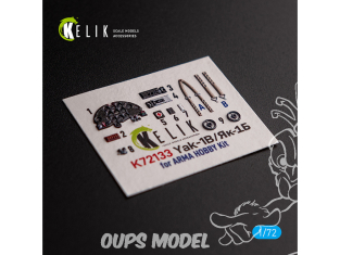 Kelik Decals 3D K72133 Yak-1B - Décalcomanies 3D intérieures pour kit Arma Hobby 1/72
