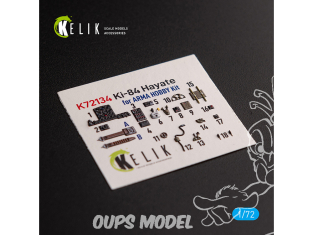 Kelik Decals 3D K72134 Ki-84 Hayate Décalcomanies 3D intérieures pour kit Arma Hobby 1/72