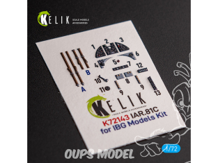 Kelik Decals 3D K72143 IAR.81c Décalcomanies 3D intérieures pour kit IBG Models 1/72