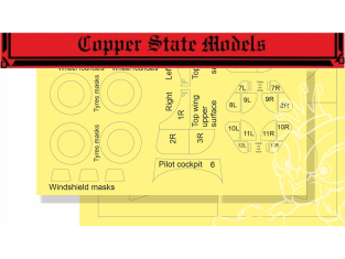 Copper State Models Avion A32-021 Masques de peinture pour Nieuport 11 1/32
