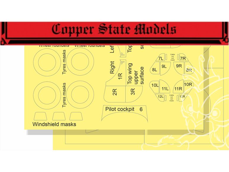 Copper State Models A32-021 Masques de peinture pour Nieuport 11 1/32