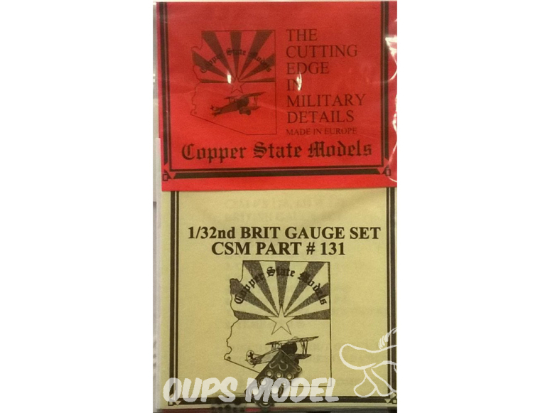 Copper State Models Avion A32-131 Instruments ensemble de jauges Britanniques 1/32