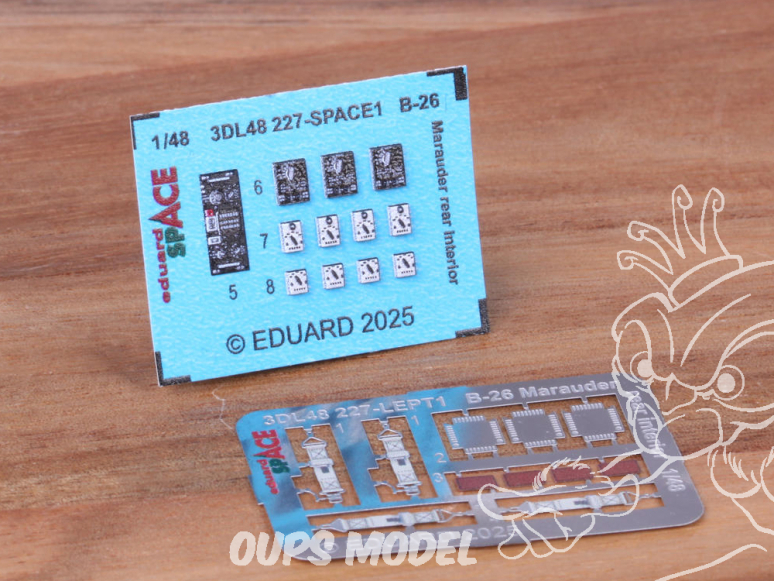 Eduard Space décalques 3D 3DL48227 B-26 Marauder Intérieur arrière Icm 1/48