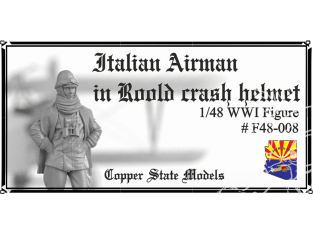 Copper State Models personel F48-008 Un aviateur italien portant un casque Roold 1/48