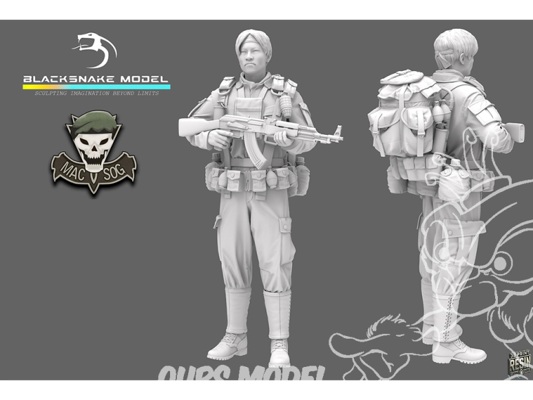 Blacksnake Model figurine SOG-01 Soldat MACV SOG Vietnam figurine 1 1/35