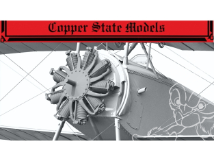Copper State Models Avion E32-007 Le Rhône 9C 80 hp Aero-Engine 1/32