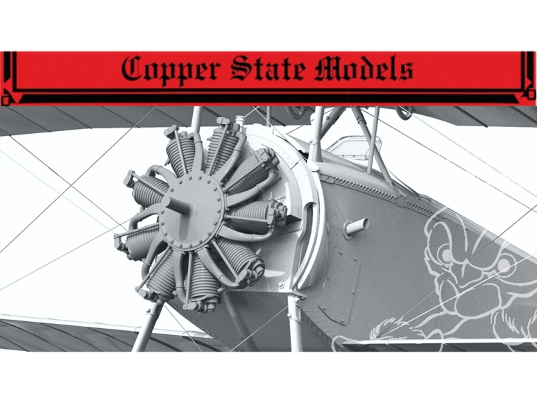 Copper State Models Avion E32-007 Le Rhône 9C 80 hp Aero-Engine 1/32