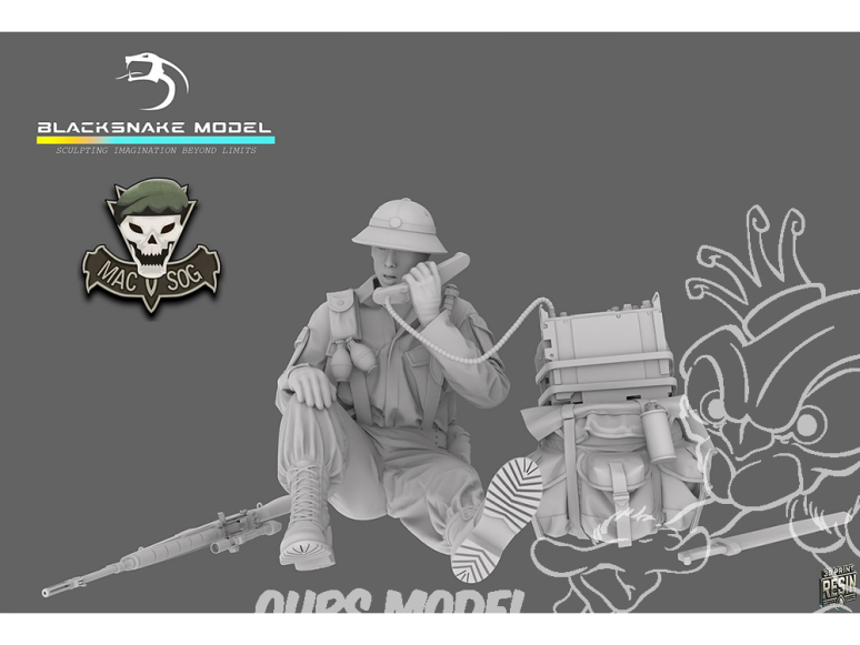 Blacksnake Model figurine SOG-13 Soldat MACV SOG Vietnam figurine 13 1/35