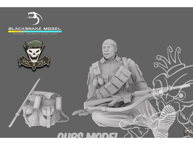 Blacksnake Model figurine SOG-14 Soldat MACV SOG Vietnam figurine 14 1/35
