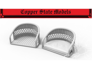 Copper State Models Avion A32-011 Siège en osier avec coussin 1/32