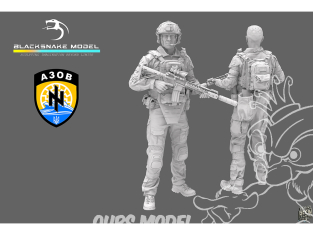 Blacksnake Model figurine UKS-01 Soldat Ukrainien Bataillon AZOV figurine 1 1/35