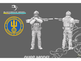 Blacksnake Model figurine UKS-04 Soldat Ukrainien Bataillon AZOV figurine 4 1/35