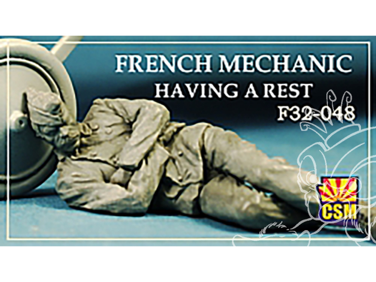Copper State Models personel F32-048 Un mécanicien français au repos 1/32
