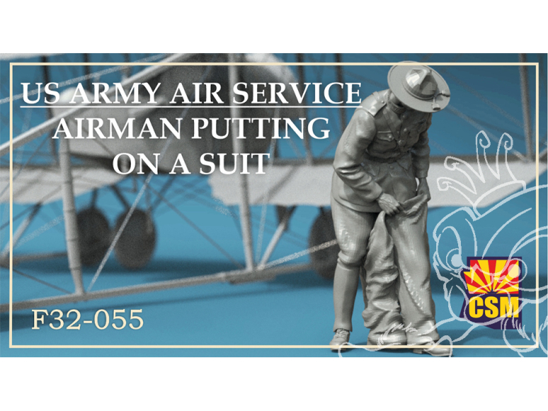 Copper State Models personel F32-055 Un aviateur de l'US Army Air Service enfile une combinaison 1/32