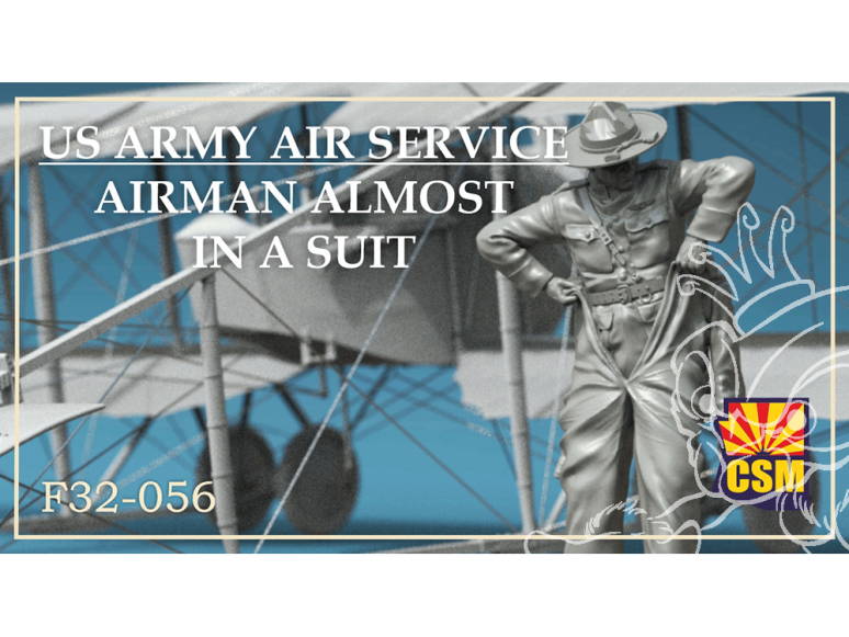 Copper State Models personel F32-056 Un aviateur de l'US Army Air Service presque en combinaison 1/32
