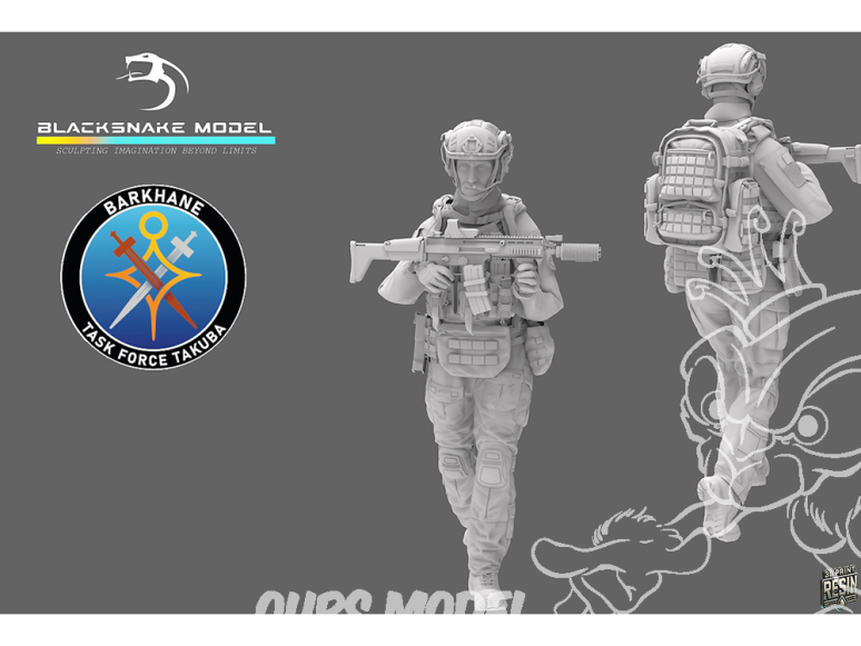 Blacksnake Model figurine FR-16 Soldat Français Opération Barkhane Task Force Takuba figurine 16 1/35