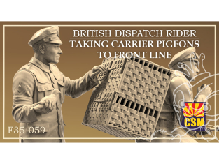 Copper State Models F35-059 Un estafette britannique emmène des pigeons voyageurs au front 1/35