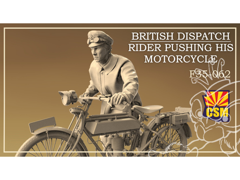 Copper State Models F35-062 Un estafette britannique poussant sa moto 1/35