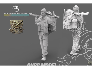 Blacksnake Model figurine K-09 Soldat Commando Kieffer figurine 9 Fusilier 1/35