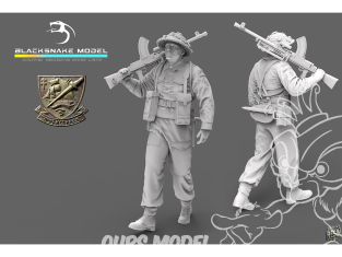 Blacksnake Model figurine K-11 Soldat Commando Kieffer figurine 11 Mitrailleur Bren 1/35