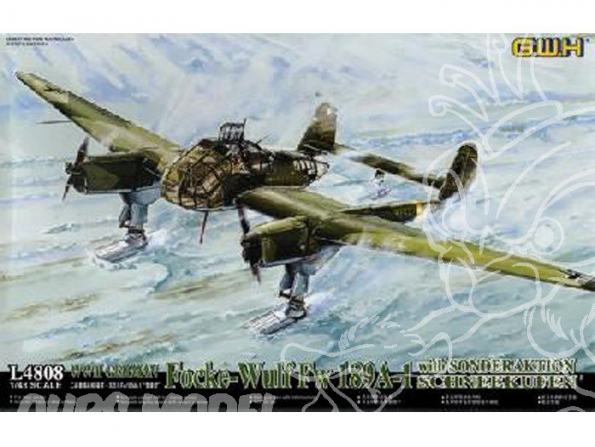 Great Wal Hobby maquette avion L4808 FOCKE WULF FW-189 A1 avec skis 1942 1.48