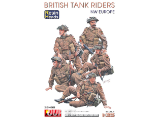 Mini Art maquette militaire 35496 Fantassin britanniques sur chars nord-ouest de l'Europe Têtes en résine 1/35