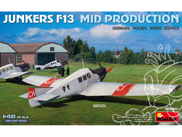 Mini Art maquette avion 48005 Junkers F13. Milieu de production. Service allemand, polonais et suisse 1/48