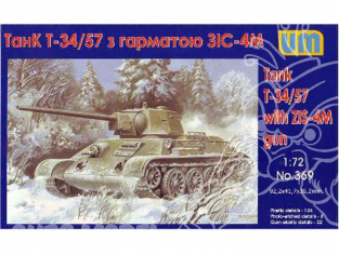 UM Unimodels maquettes militaire 369 CHAR MOYEN SOVIETIQUE T-34/76 57 avec canon ZIS 4M 1/72