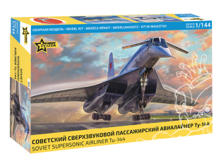 Zvezda maquette avion 7045 Avion de ligne supersonique soviétique Tu-144 1/144