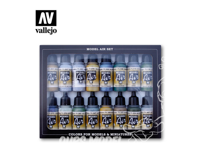 Vallejo Set Model Air 71189 RAF et FAA britanniques de la Seconde Guerre mondiale 16 x 18ml