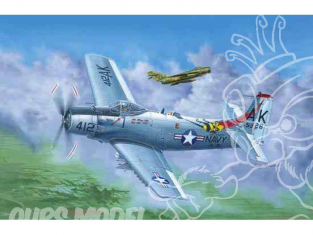 TRUMPETER maquette avion 02253 DOUGLAS A-1H AD-6 SKYRAIDER 1966 1/32