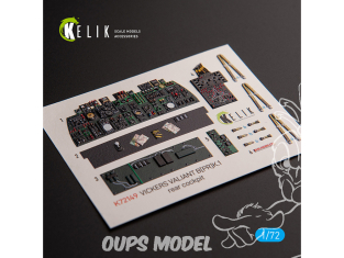 Kelik Decals 3D K72149 Autocollants 3D intérieurs pour cockpit arrière du Vickers Valiant B(PR)K.1 pour kit Airfix 1/72