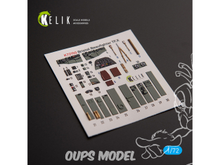 Kelik Decals 3D K72150 Bristol Beauhfighter TF.X Décalcomanies 3D intérieures pour kit Airfix 1/72