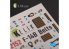Kelik Decals 3D K72152 Autocollants 3D intérieurs F-14B pour kit GWH 1/72