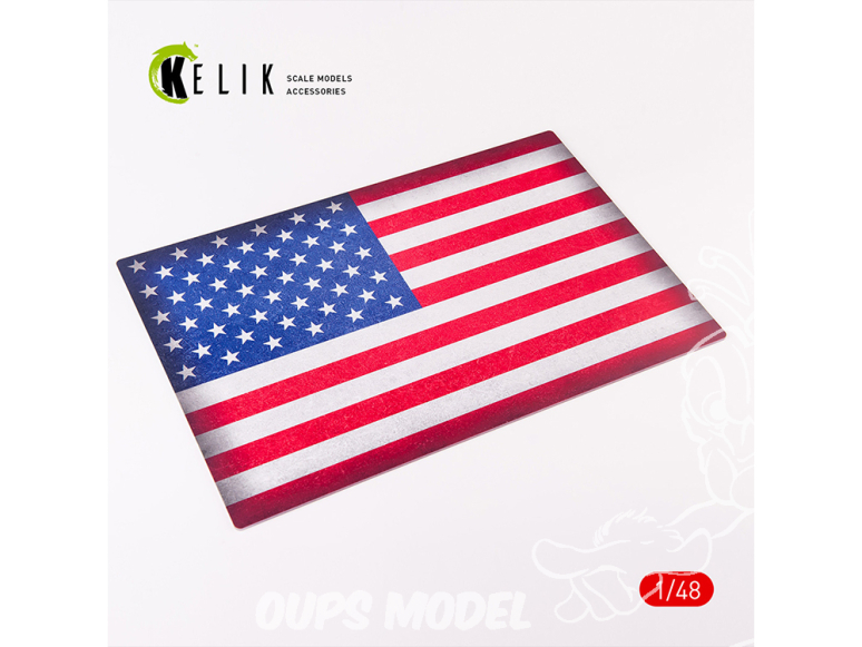 Kelik KS48032 Drapeau des États-Unis Acrylique 3 mm (410 x 270 mm) (410 g) 1/48