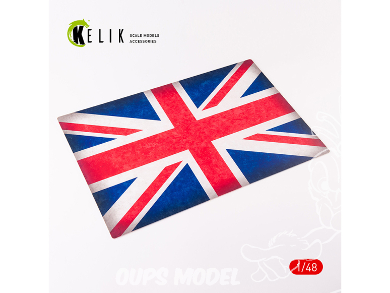 Kelik KS48030 Drapeau du Royaume-Uni Acrylique 3 mm (410 x 270 mm) (410 g) 1/48