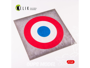 Kelik KS48025 Cocarde Française Acrylique 3 mm 240 x 240 mm 190 g 1/72 1/48