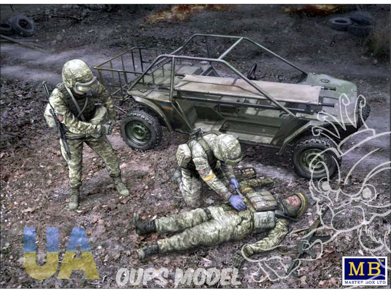 MB maquette militaire 35246 Buggy Mongoose version évacuation du champ de bataille ukrainien avec équipage 1/35