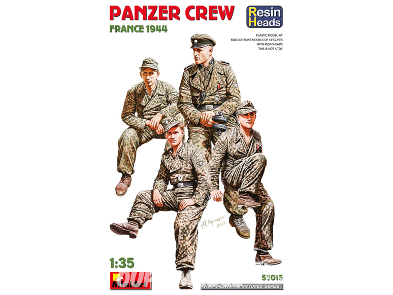Mini Art maquette militaire 53015 ÉQUIPAGE DE PANZER. FRANCE 1944. TÊTES EN RÉSINE 1/35