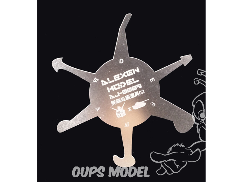 Alexen Models AJ0009 Plaque de raclage Gundam/Militaire maquettes plus détaillés et fins Line - type 2