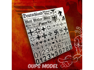 Alexen Models AJ0003 Plaque de cache peinture pour universelle pour char lourd allemand WWII version 2.0 1/35
