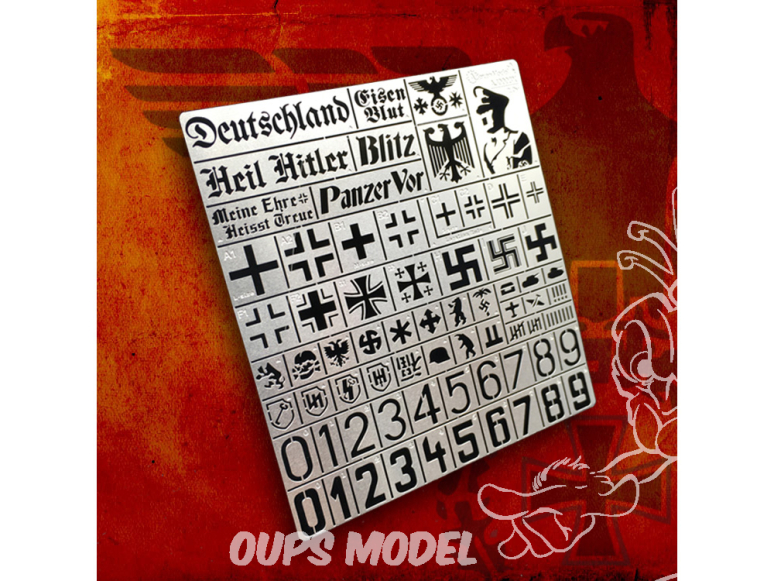 Alexen Models AJ0003 Plaque de cache peinture pour universelle pour char lourd allemand WWII version 2.0 1/35