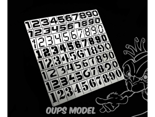 Alexen Models AJ0025 Pochoir numéro d'équipement lourd standard du modèle Gundam/Military, version A code moyen 1/35