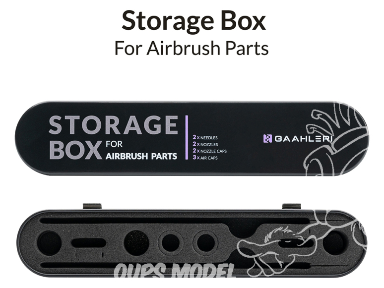 Gaahleri aérographe 40751 Boite de rangement pour pièces d'aérographe