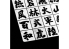 Alexen Models AJ0042 Pochoir texte d&#039;armure kanji japonais de corps de Gundam 53 caractères chinois MG dédié HG
